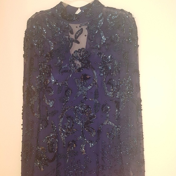 Oleg Cassini evening dress, size 10 - Picture 3 of 8
